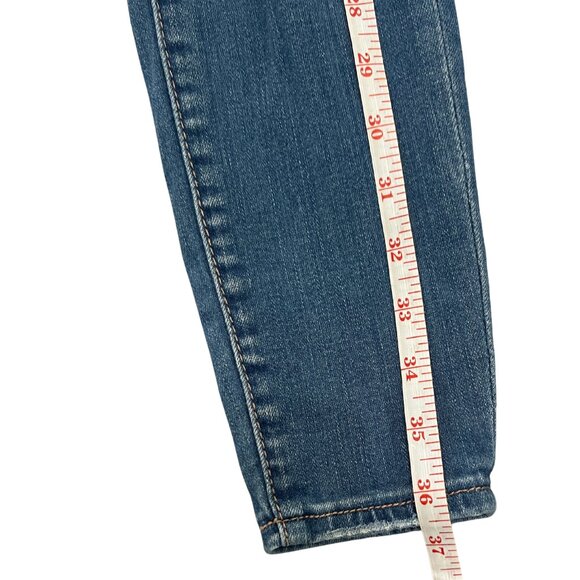 American Eagle Women’s Size 2 Distressed Skinny Jeans Next Level Stretch Blue - Picture 7 of 12